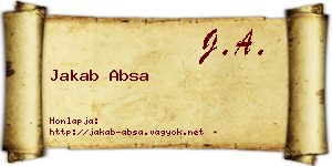 Jakab Absa névjegykártya